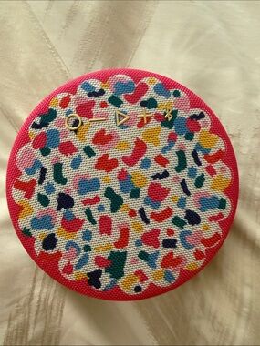 Round Pink and Multicolored Speaker